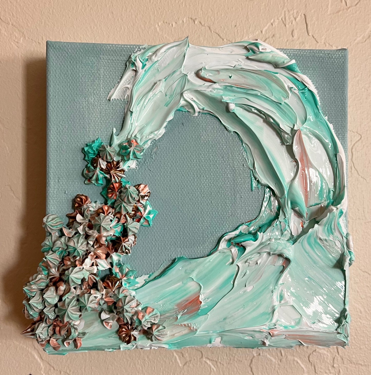 Turquoise Wave 6x6x1.5