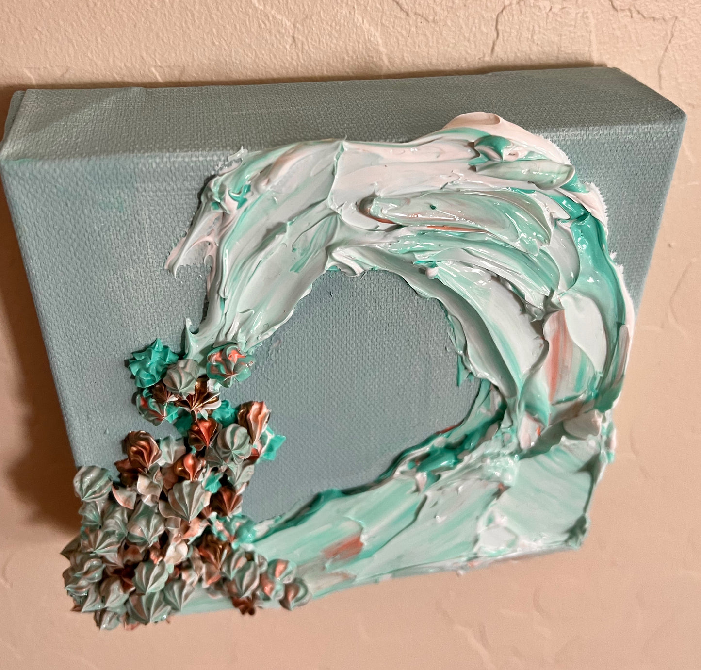 Turquoise Wave 6x6x1.5