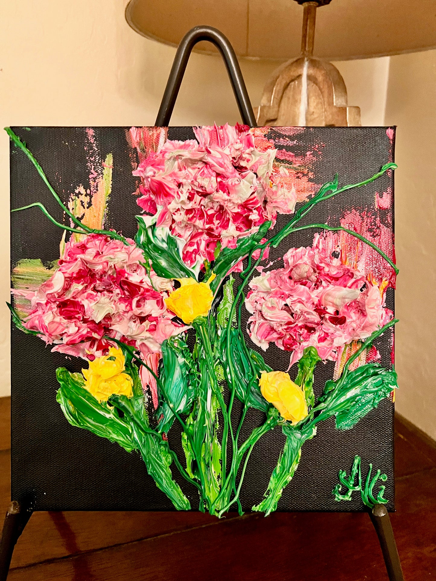 Magenta and Yellow Flowers 10x10x1.5