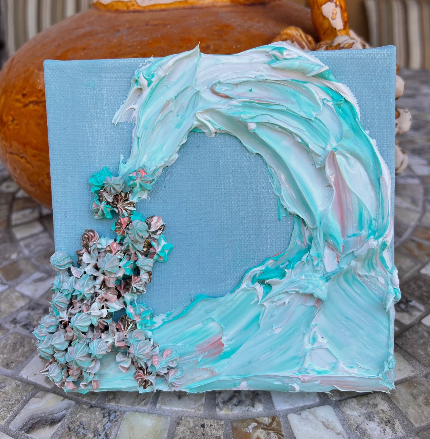 Turquoise Wave 6x6x1.5