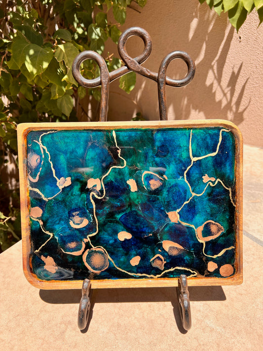 Resin Serving Tray- The Ocean 8.5x11.5x.5